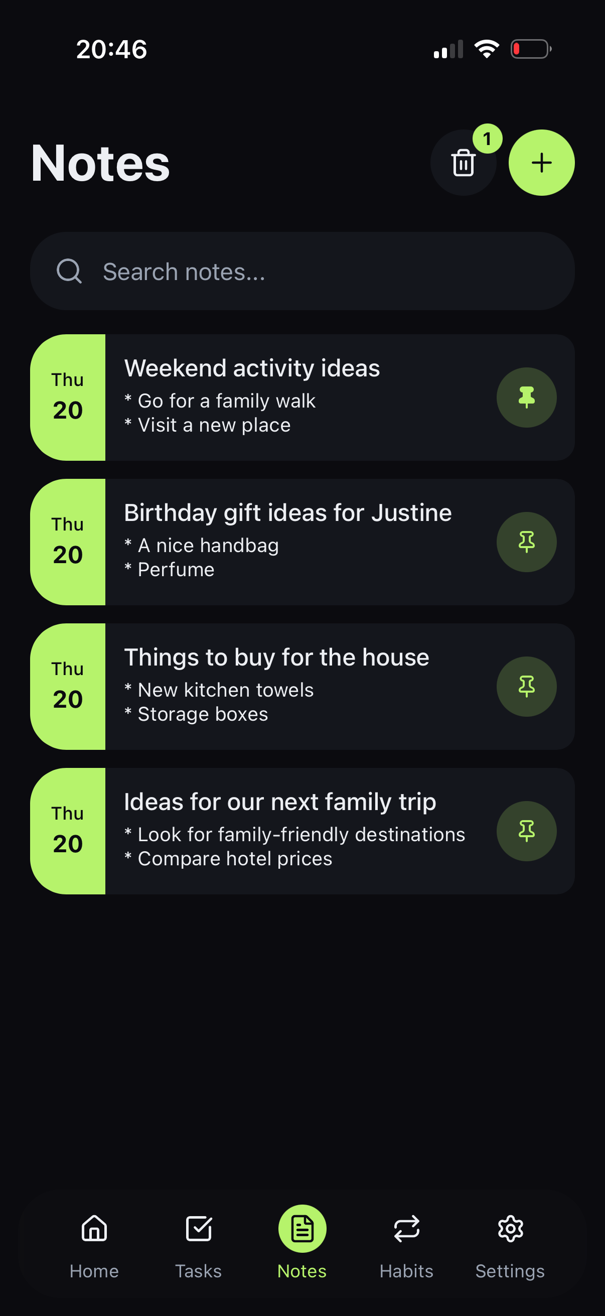 Trio notes